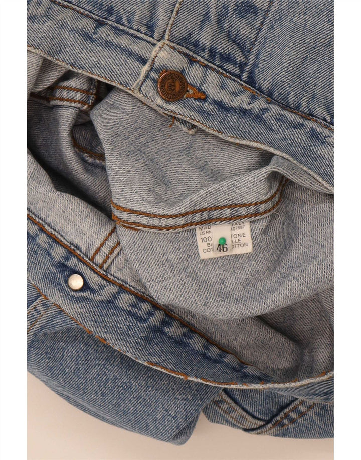 Benetton Veste En Jean IT 46 Petit Bleu Coton Homme