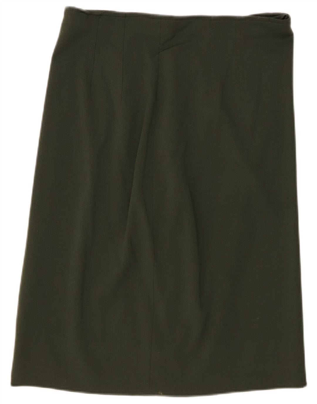 ICEBERG Jupe Droite Femme W30 Laine Kaki Moyen