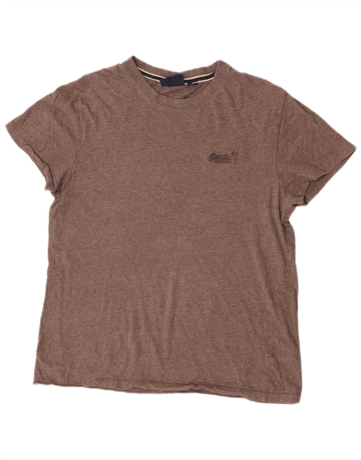 Superdry T-Shirt Homme Top XL Marron Coton
