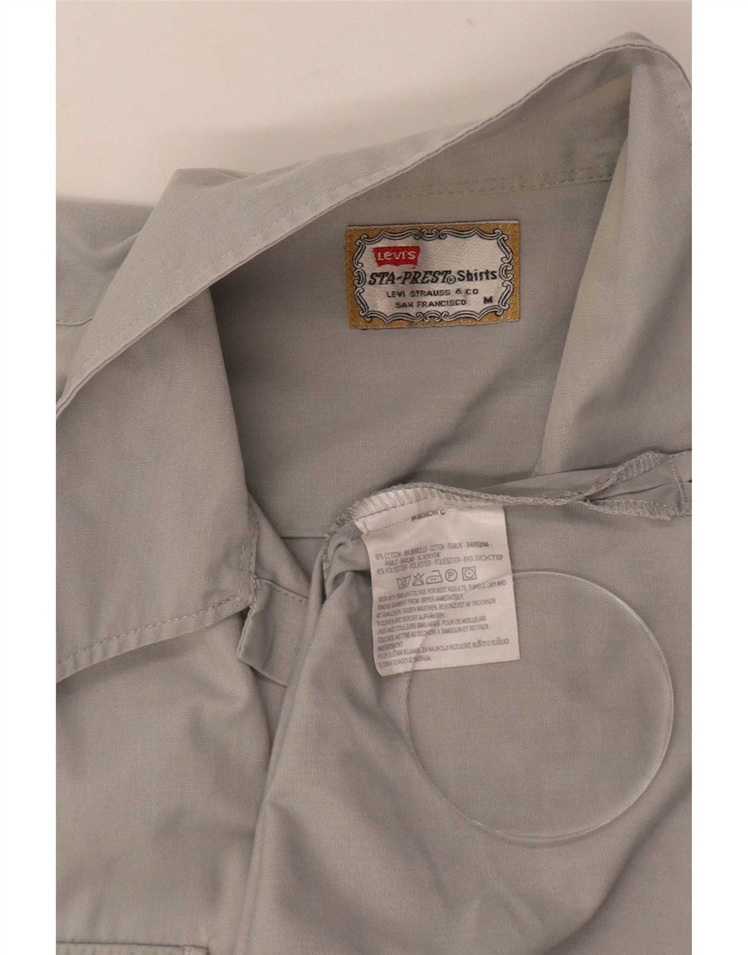 Levi's Chemise à Manches Courtes Homme Gris Moyen Coton