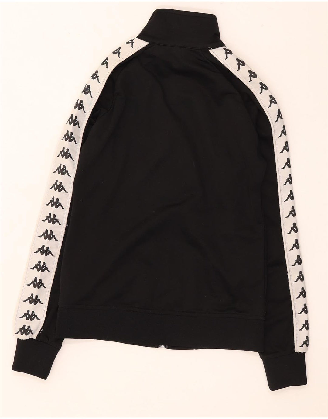 Kappa Veste de survêtement graphique pour femme UK 10 Small Noir Colourblock