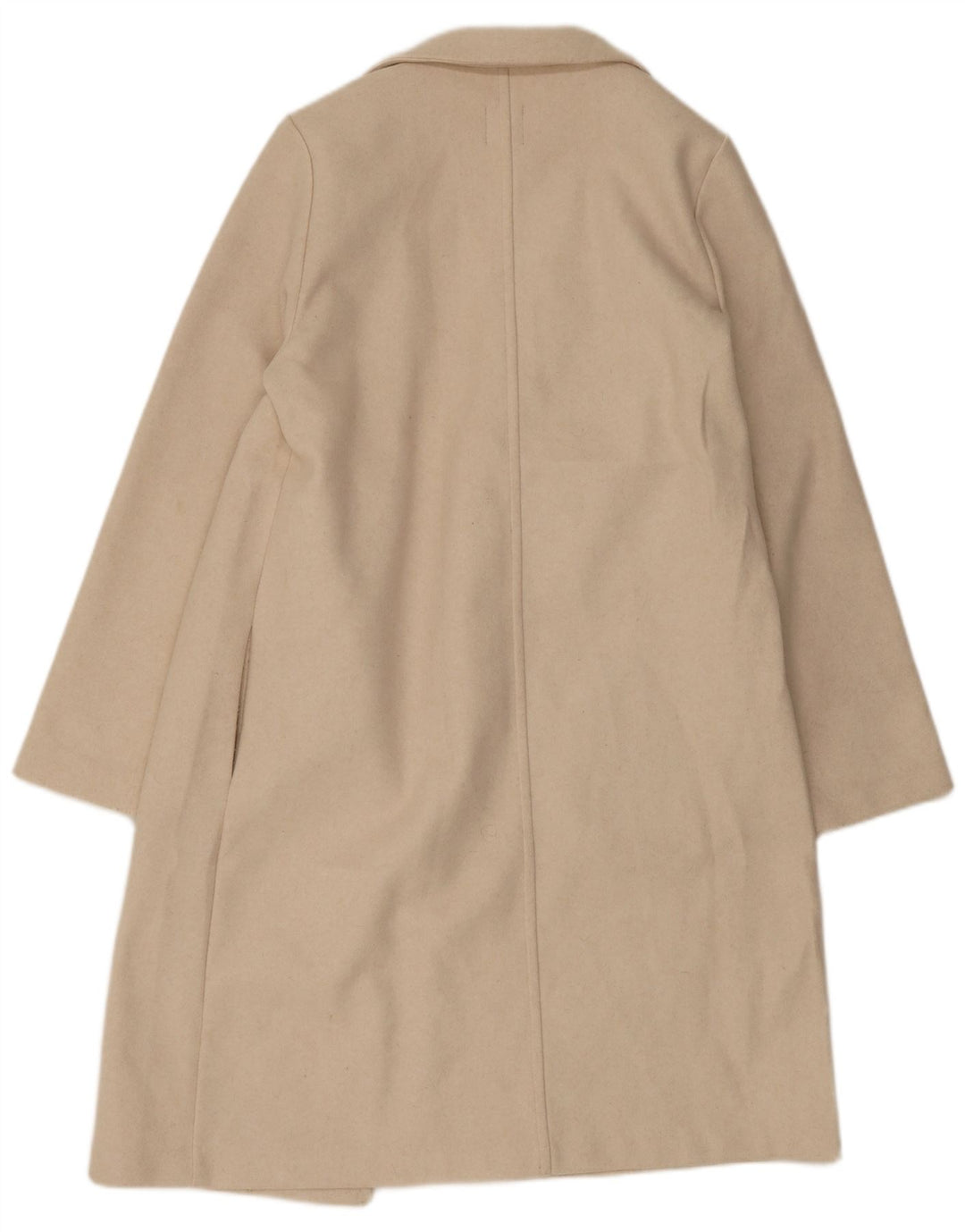 Zara Womens Manteau ouvert UK 16 Large Beige Polyester