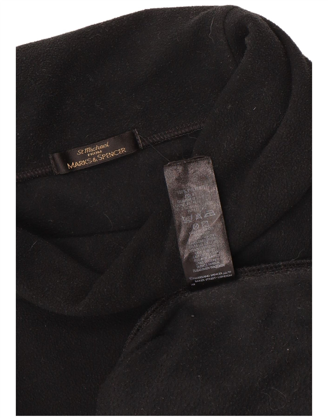 Marks & Spencer Pull polaire surdimensionné pour femme UK 18 XL Noir Polyester