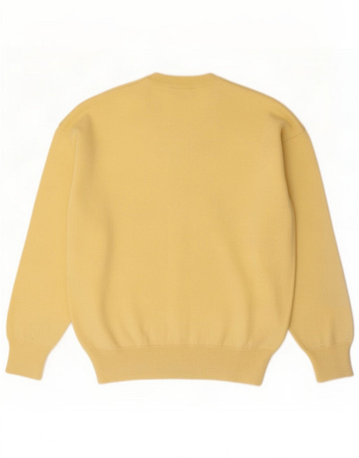 Lacoste Pull col V pour homme Taille 4 Laine vierge jaune moyen