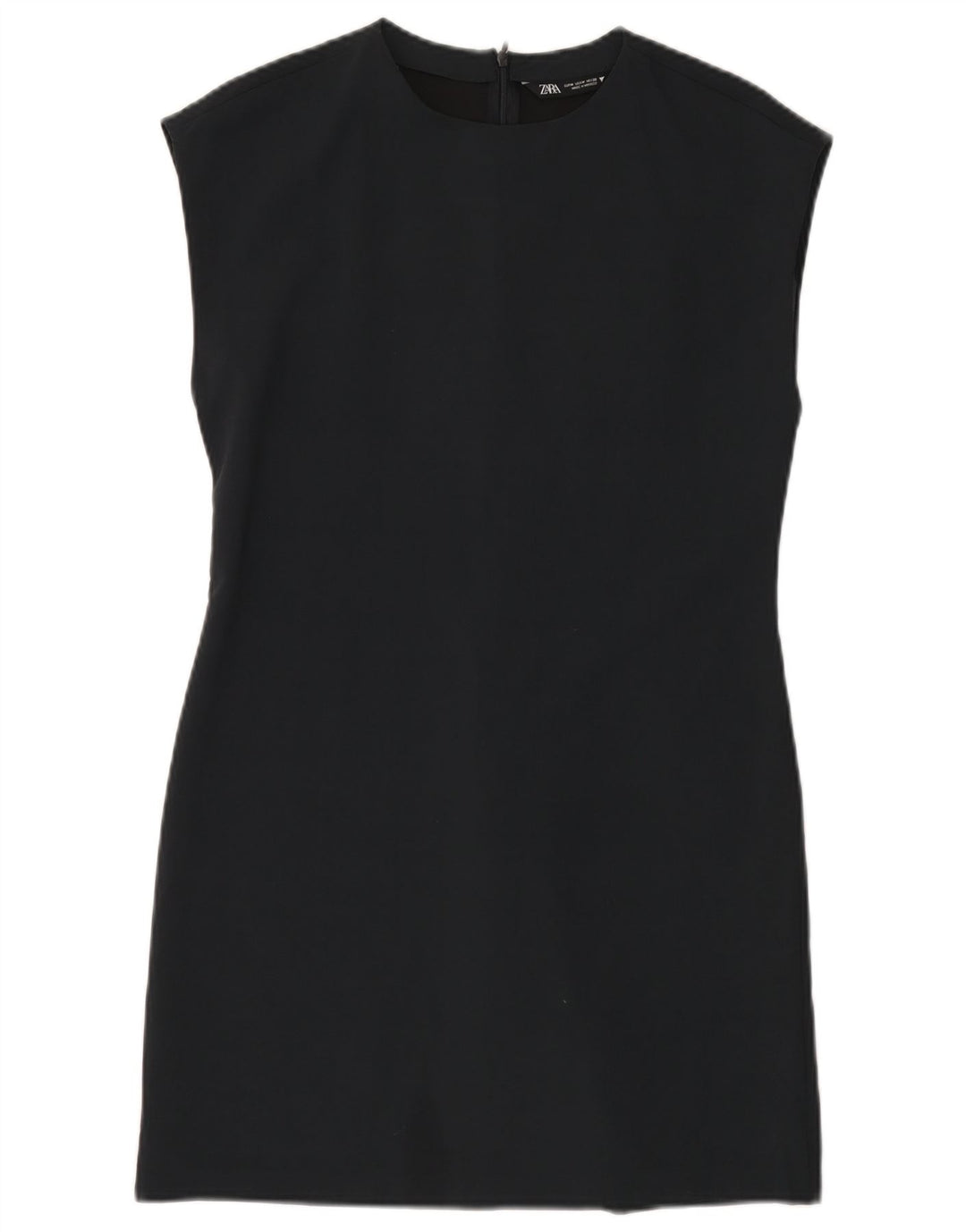 Zara Robe fourreau pour femme UK 12 Polyester bleu marine moyen