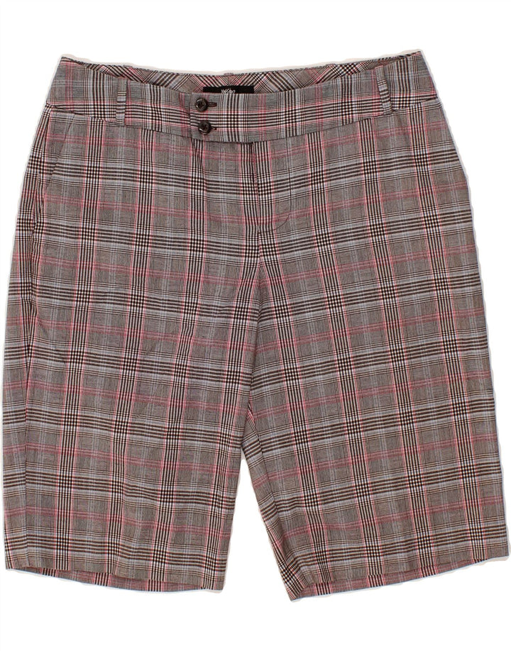 MOSSIMO Womens Chino Shorts Large W31 Grey Check Polyester Vintage Mossimo and Second-Hand Mossimo from Messina Hembry 