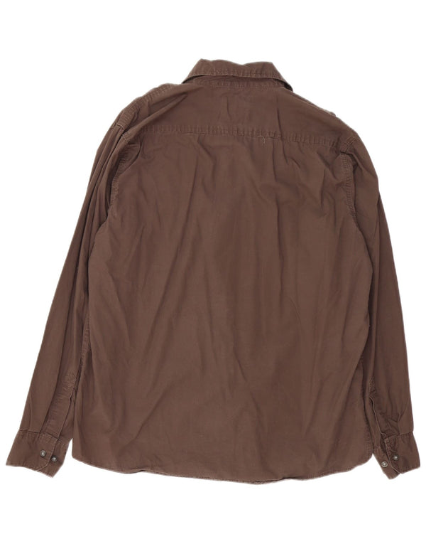 Wrangler Chemise Homme Large Marron Coton