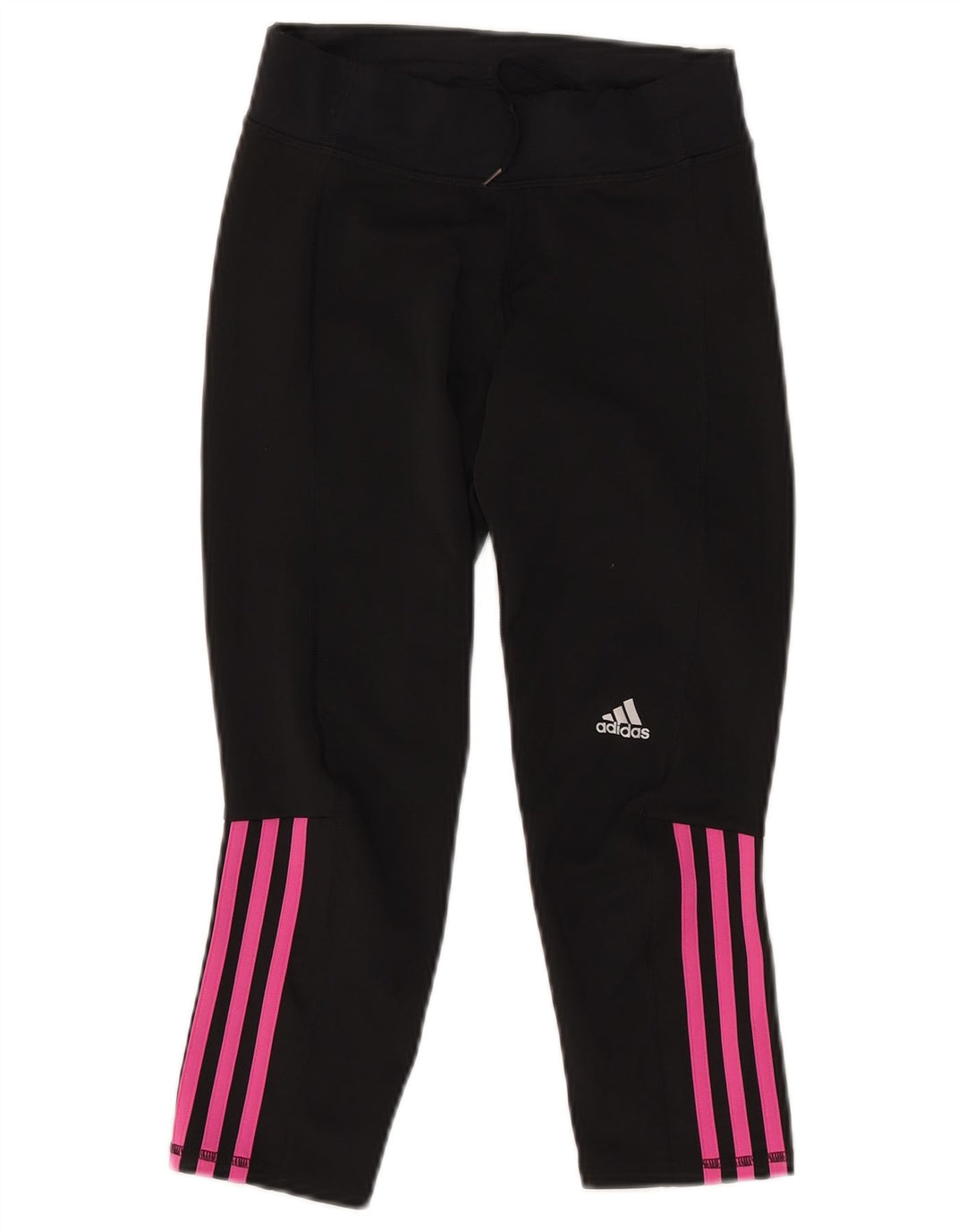 ADIDAS Legging Capri Femme UK 4/6 XS Noir Polyester