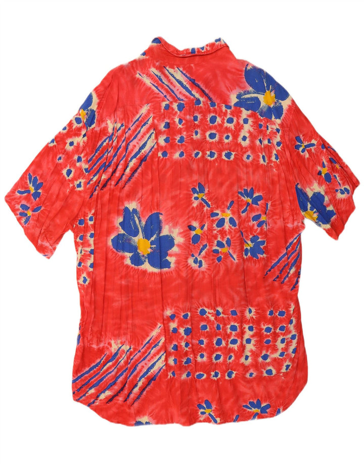 JAMS WORLD Chemise à manches courtes pour homme XL Rayonne florale rouge