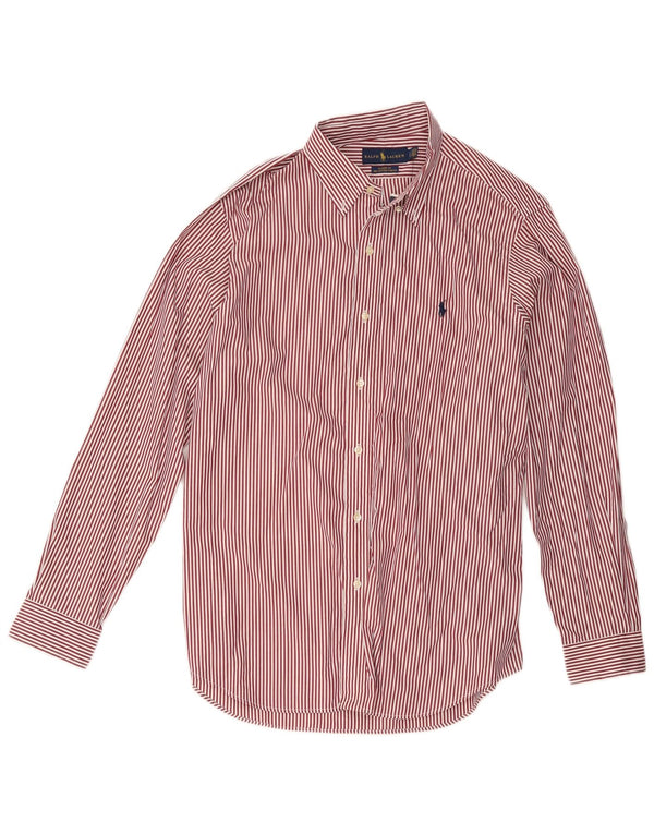 Ralph Lauren Chemise coupe classique pour homme en coton rayé bordeaux