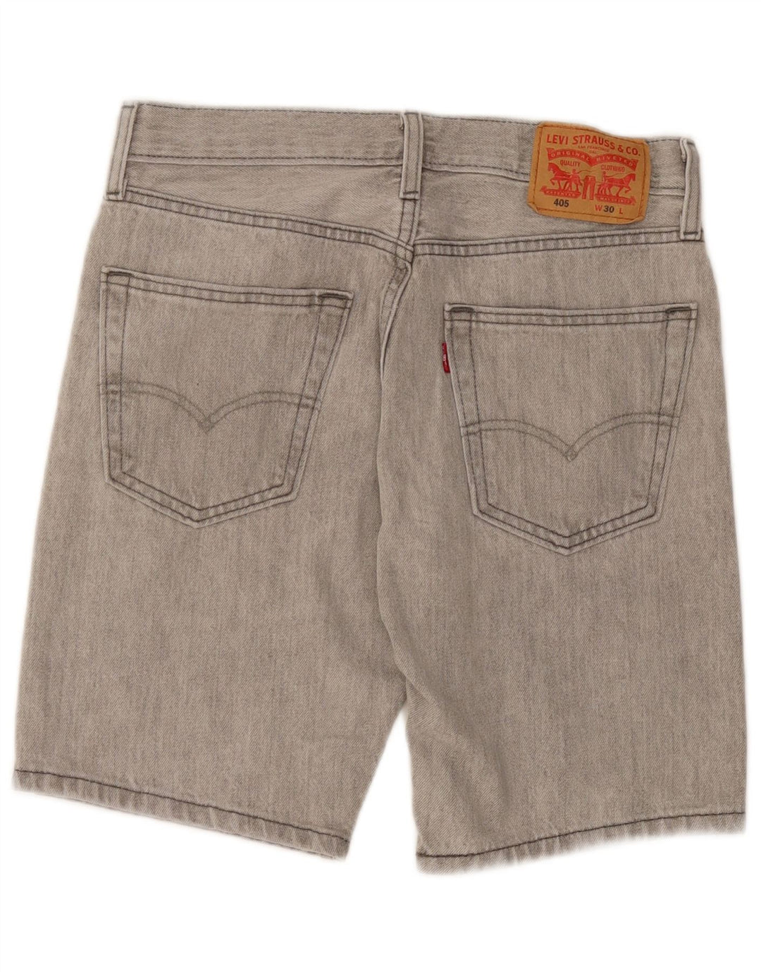 Levi's Short en Jean 405 W30 Homme Gris Moyen Coton