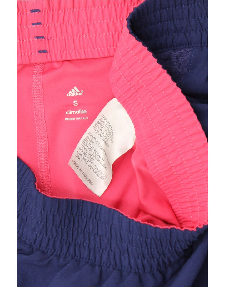 Adidas Climalite Sport Shorts UK 10 Petit Bleu Polyester
