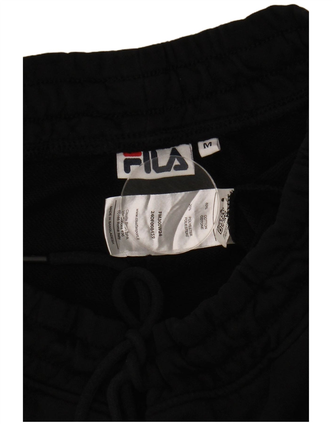 FILA Mens Tracksuit Trousers Joggers Medium Black Cotton