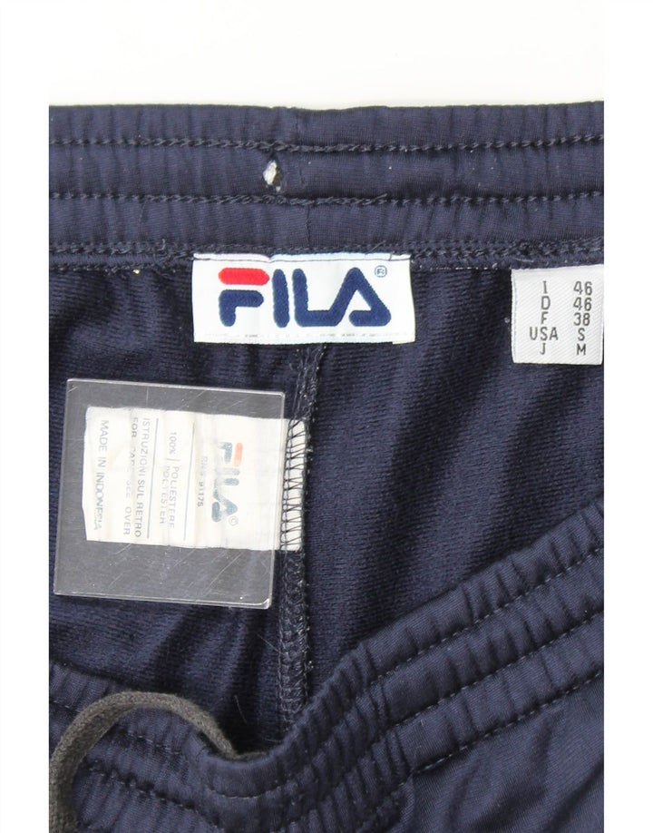 FILA Mens Tracksuit Trousers IT 46 Small  Navy Blue Colourblock Polyester Vintage Fila and Second-Hand Fila from Messina Hembry 