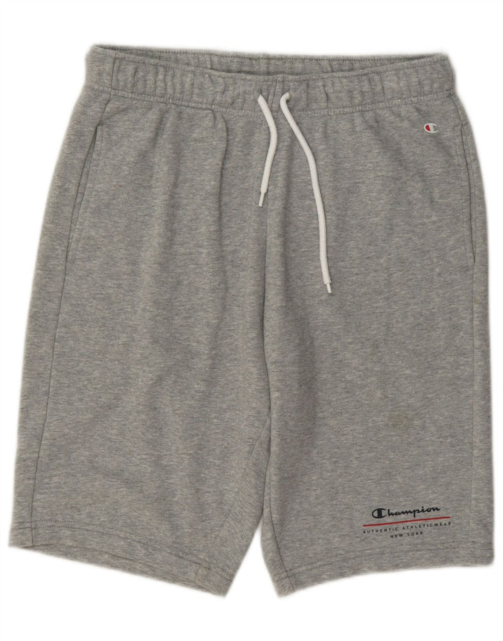 Champion Short de Sport Homme Gris Moyen Moucheté