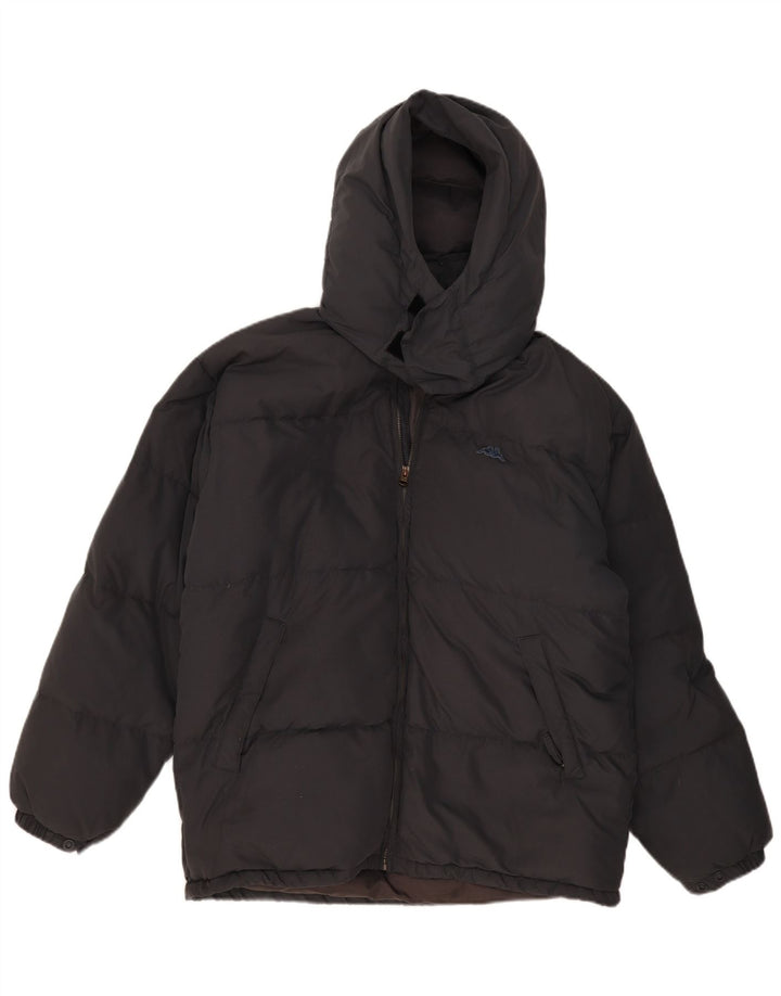 Kappa Veste matelassée à capuche pour homme UK 38 Gris moyen Polyester
