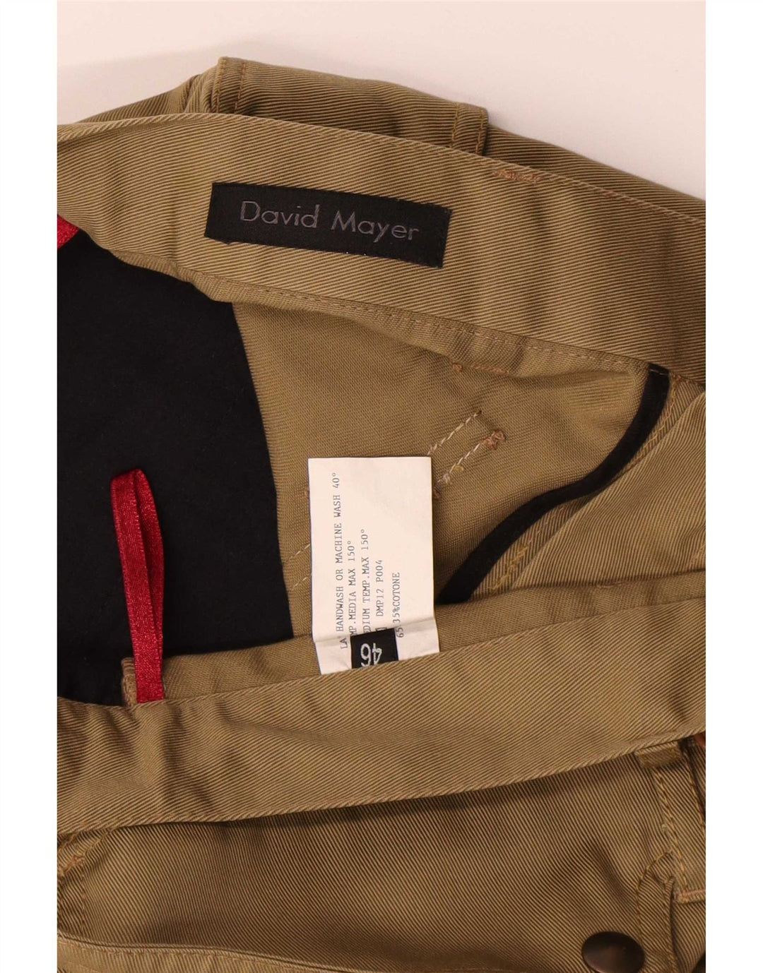 David Mayer Pantalon cargo bootcut pour femme IT 46 Large W31 L29 Kaki