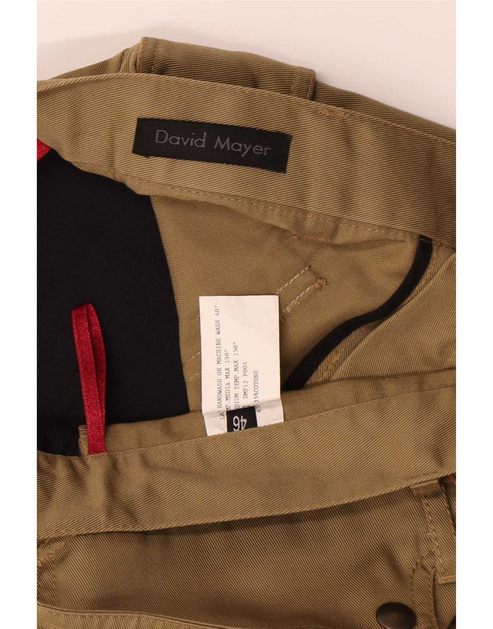 David Mayer Pantalon cargo bootcut pour femme IT 46 Large W31 L29 Kaki