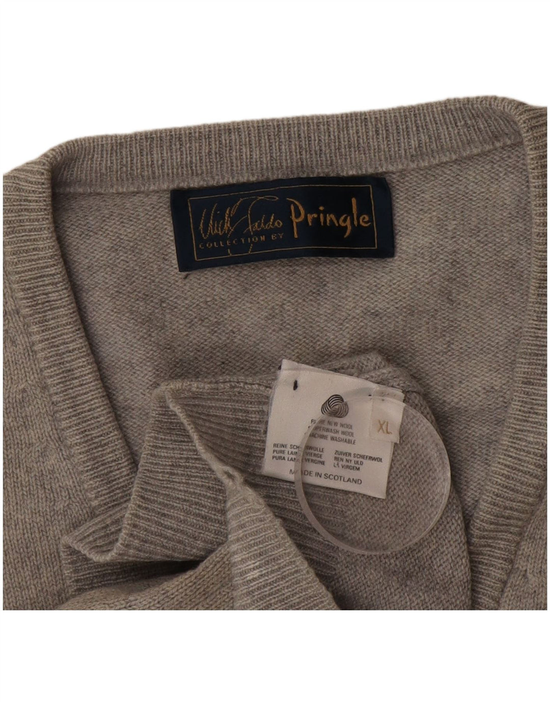 Pringle Débardeur Homme Gilet XL Gris Laine