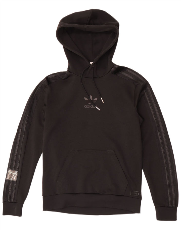 Adidas Pull à capuche graphique pour homme XS Noir Polyester