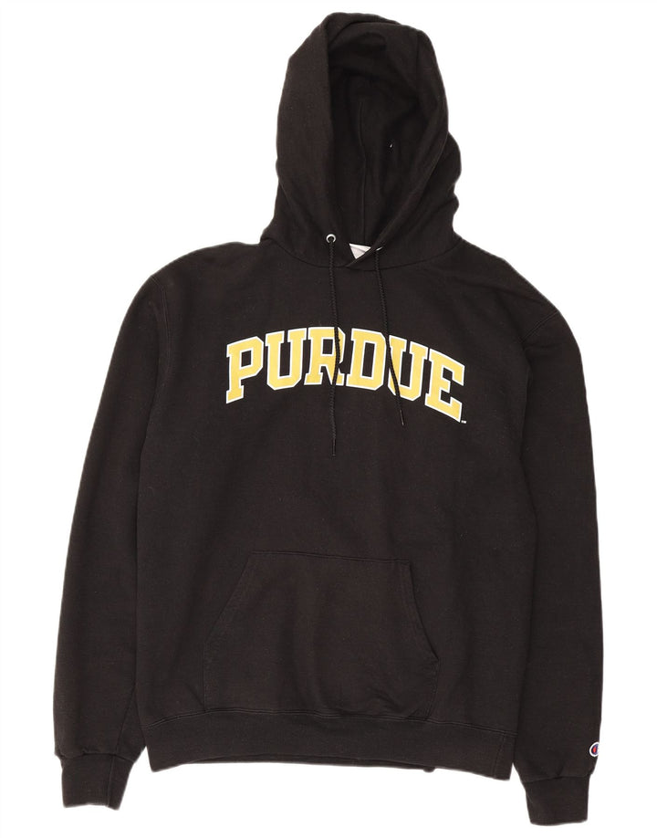 Champion Pull à Capuche Purdue Graphic Homme Noir Moyen Coton