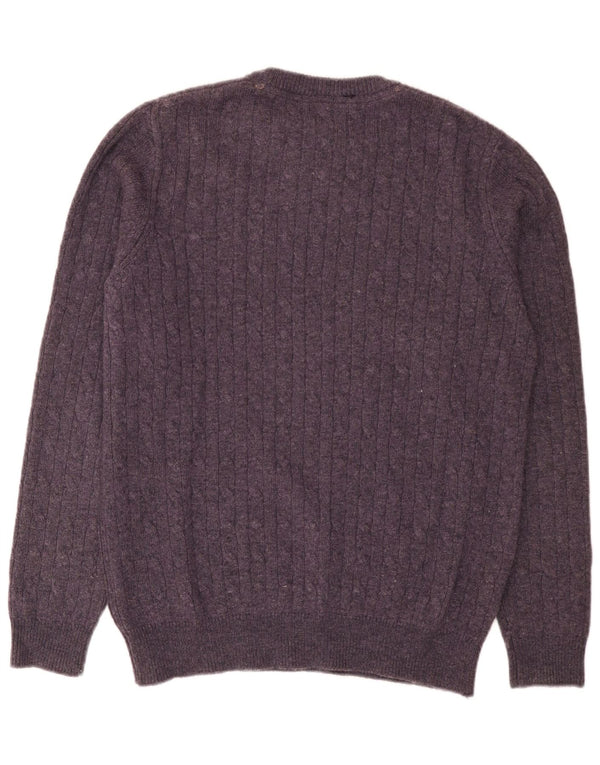 Crew Clothing Pull à col pour homme en laine d'agneau Violet Taille L