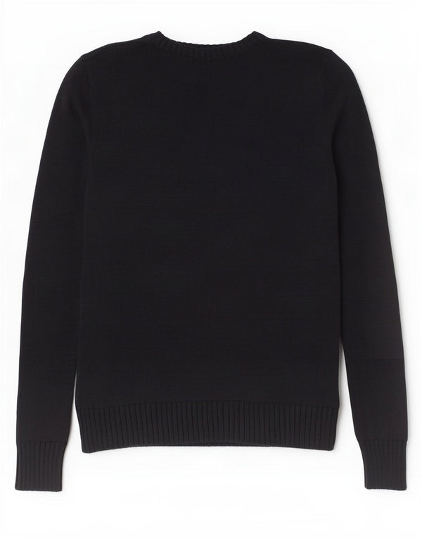 Ralph Lauren Pull graphique à col bateau pour femme UK 10 Small Noir USA