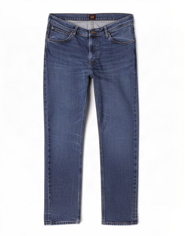 Lee Daren Jean droit avec braguette zippée pour homme W36 L32 Bleu coton