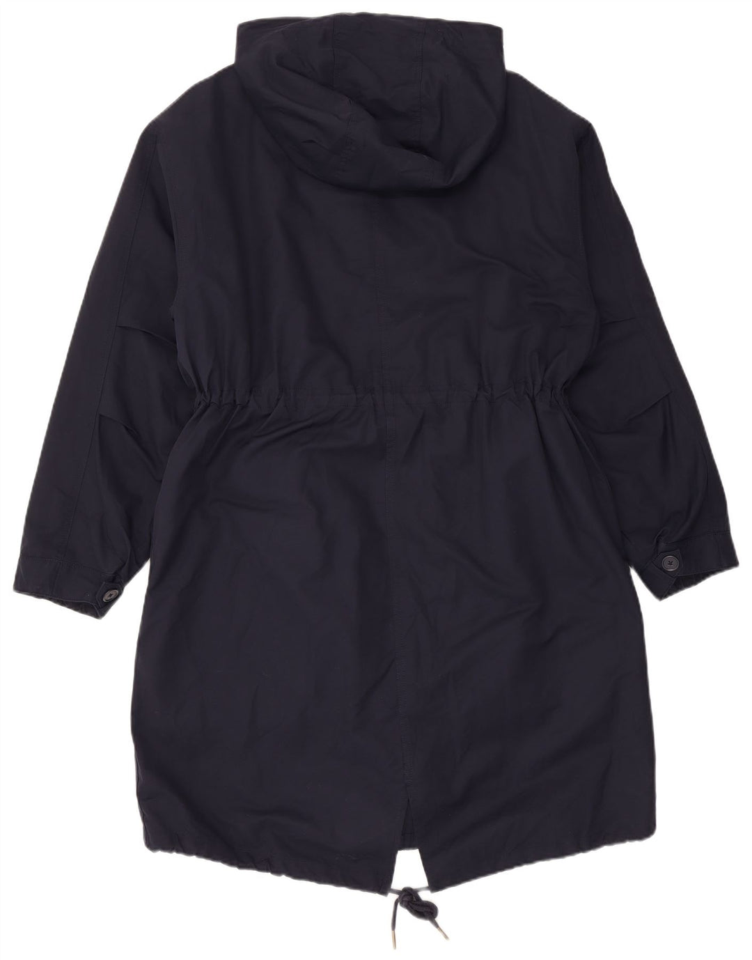 Marks & Spencer Veste Parka à capuche pour femme UK 12 Bleu marine moyen Polyester