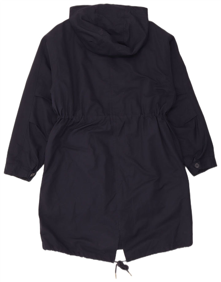 Marks & Spencer Veste Parka à capuche pour femme UK 12 Bleu marine moyen Polyester