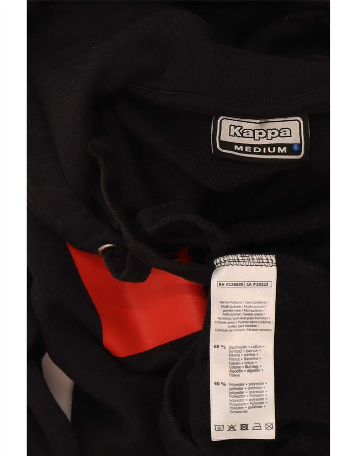 Kappa Pull à Capuche Graphique Homme Noir Moyen Coton