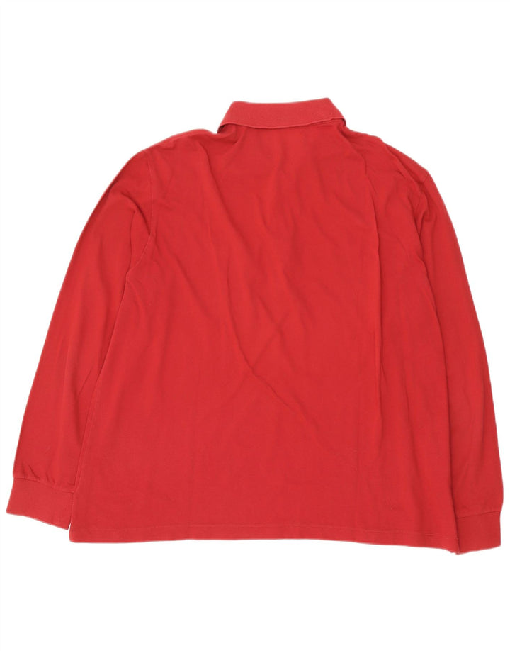 milano Polo à manches longues pour hommes, grand rouge