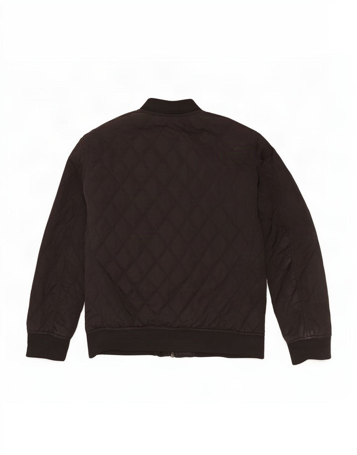 Zara Veste matelassée pour homme UK 38 Medium Noir Polyester