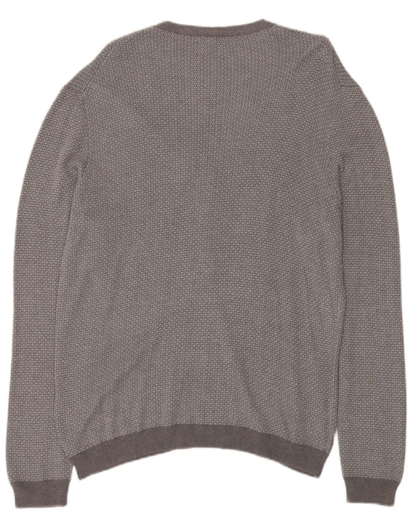 BENETTON Pull Cardigan Femme UK 18 XL Gris Moucheté Viscose