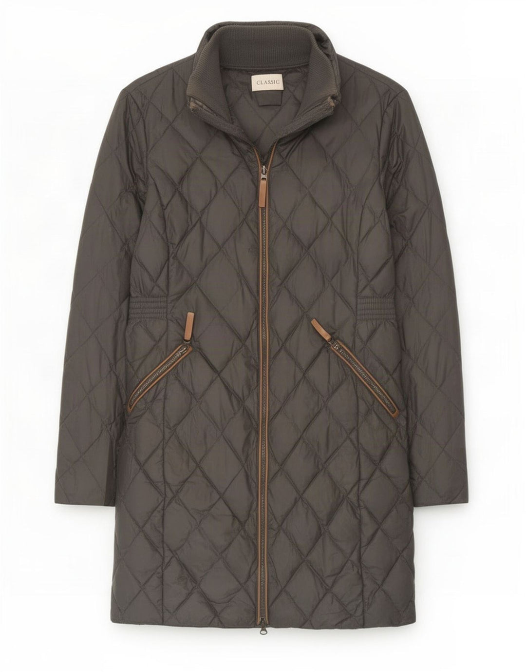 Marks & Spencer Manteau matelassé pour femme UK 12 Gris moyen Polyamide