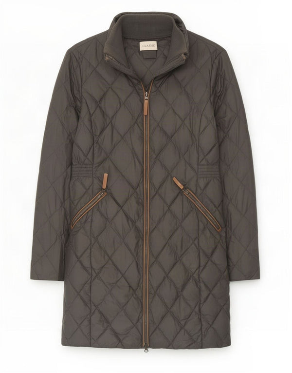 Marks & Spencer Manteau matelassé pour femme UK 12 Gris moyen Polyamide