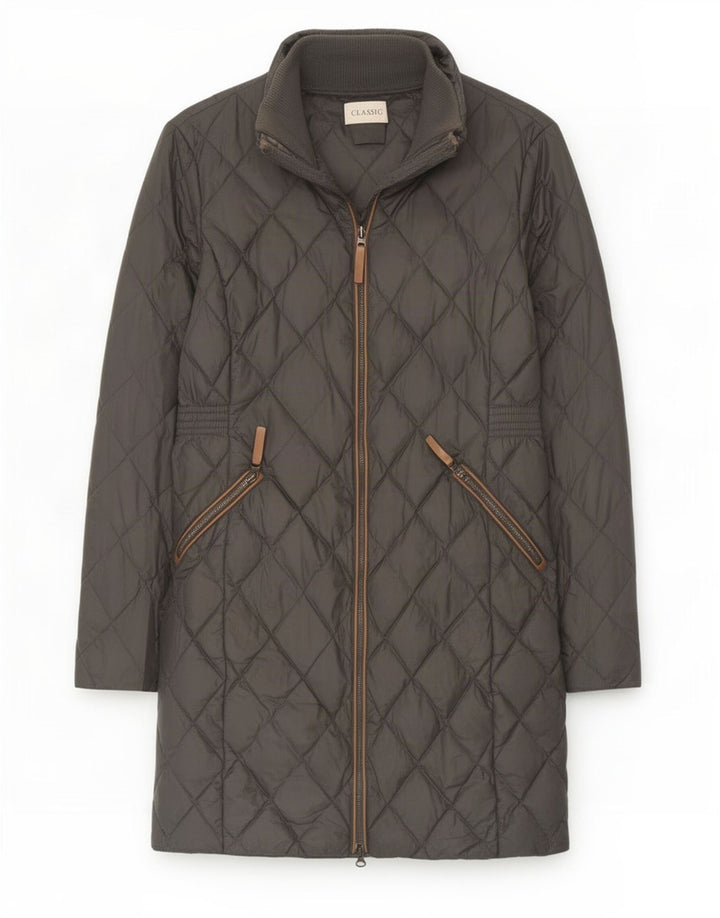 Marks & Spencer Manteau matelassé pour femme UK 12 Gris moyen Polyamide
