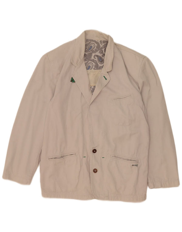 vintage Homme 2 Bouton Blazer Veste UK 40 Grand Blanc