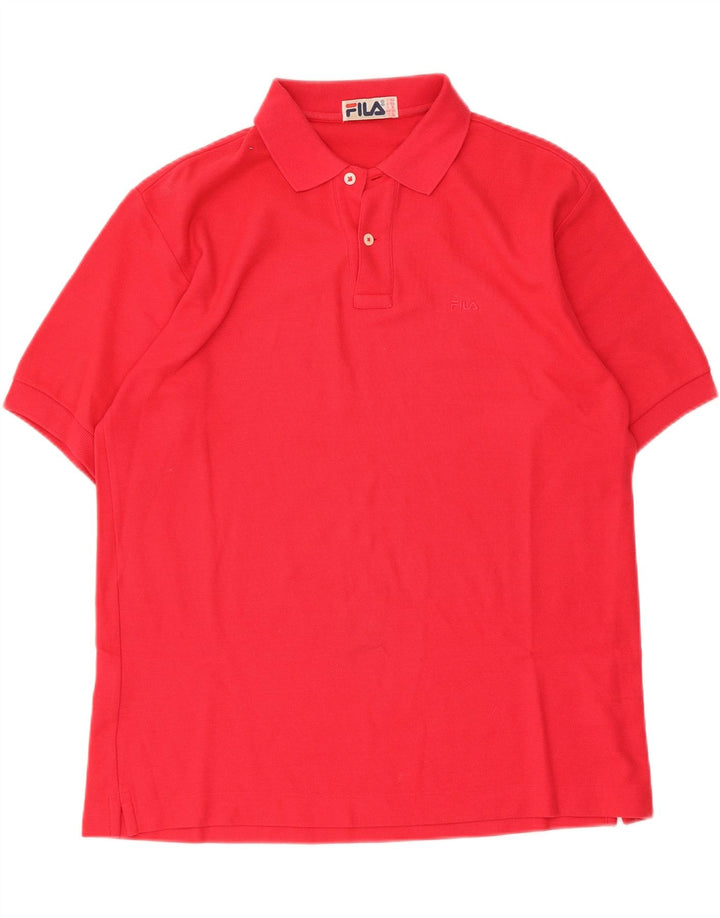Fila Polo Homme IT 48 Rouge Moyen Coton