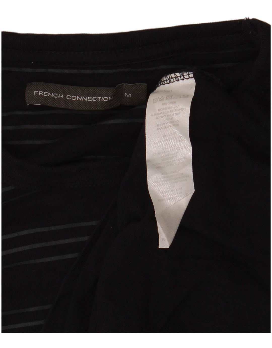 French Connection T-Shirt Homme Bleu Marine Rayé Coton