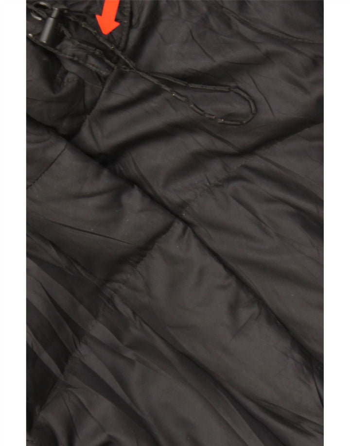 Eddie Bauer Manteau rembourré à capuche pour femme UK 14 Medium Noir Polyester