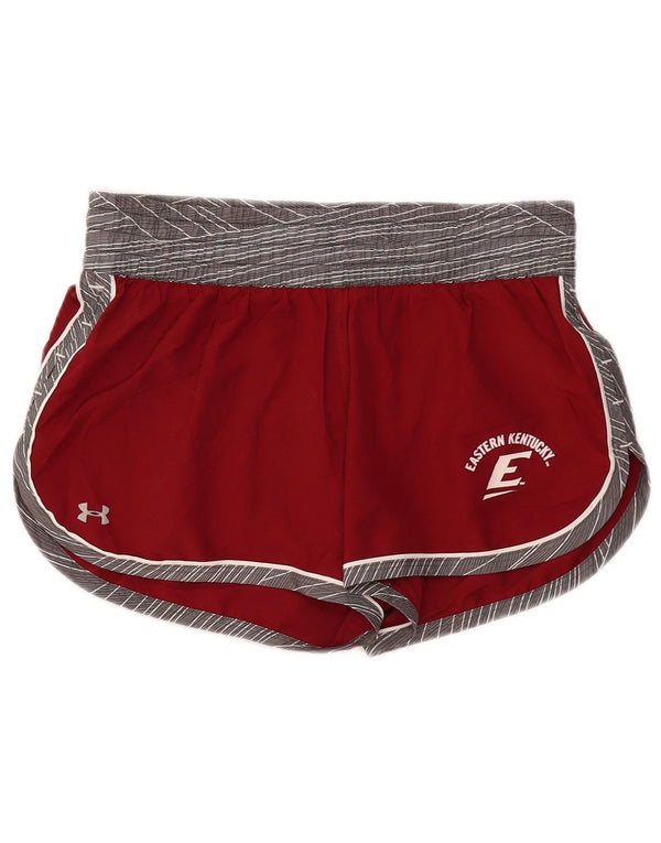 Under Armour Short de sport pour femme UK 10 Small Bordeaux