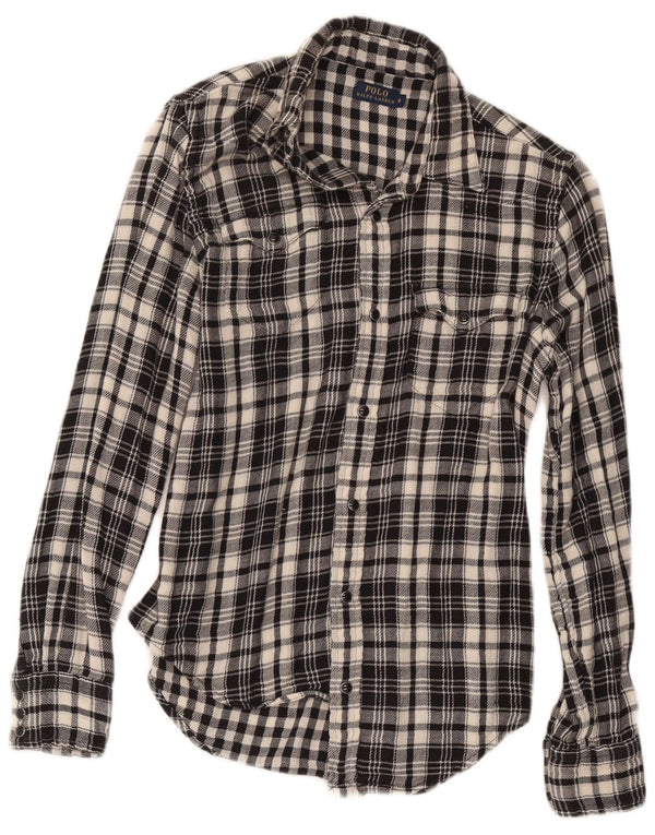 Polo Ralph Lauren Chemise Femme US 8 Medium Black Check Coton