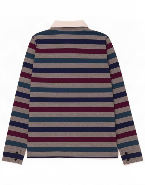 Paul & Shark Polo de rugby pour femme UK 14 Large rayé multicolore