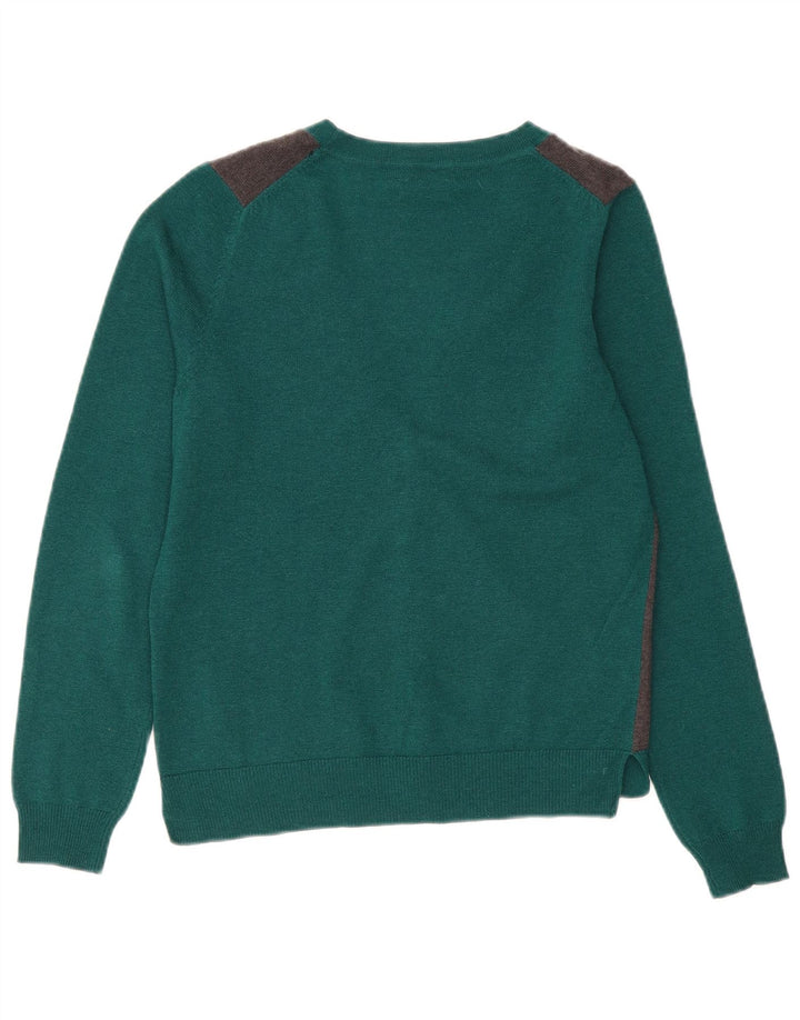 Massimo Dutti Cardigan pour femme en laine color block vert moyen UK 44