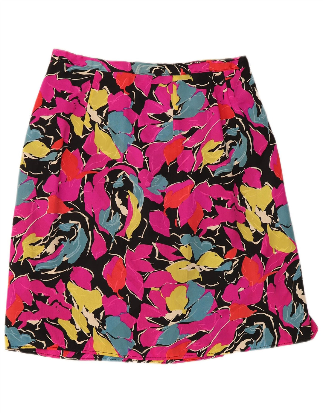 jupe trapèze femme vintage W30 Floral rose moyen