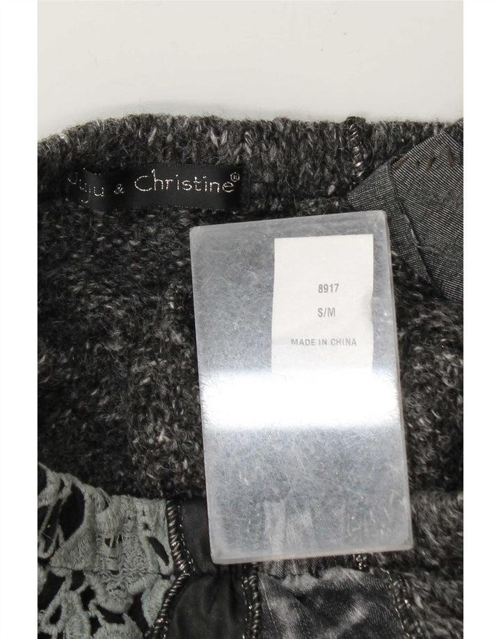 Juju & Christine Jupe asymétrique en tricot pour femme Small W30 Gris Patchwork