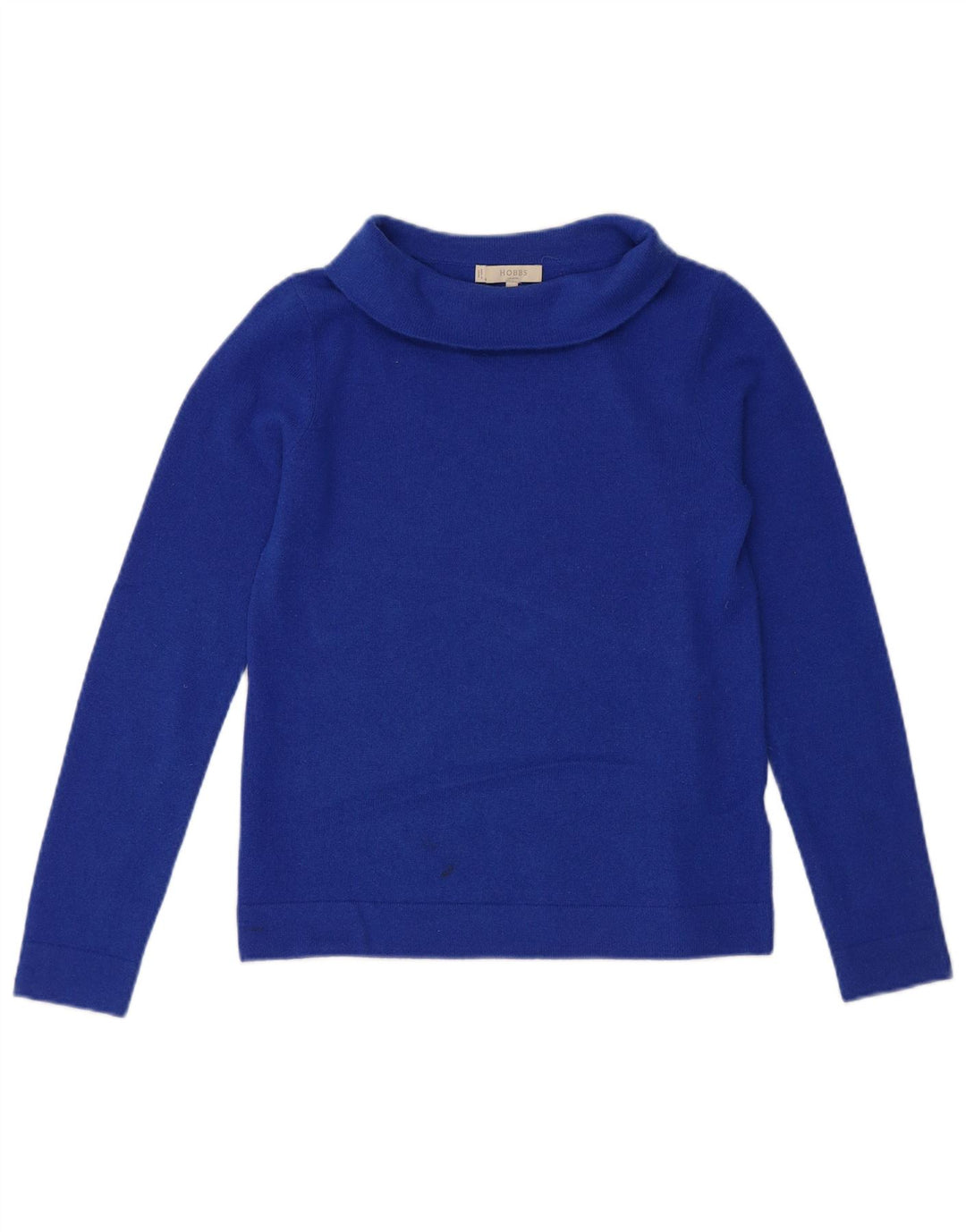 HOBBS Pull col roulé pour femme UK 10 Petite laine bleue