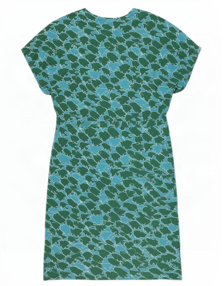 Sundek Robe droite à motif abstrait pour femme UK 10 Petite Viscose Bleue