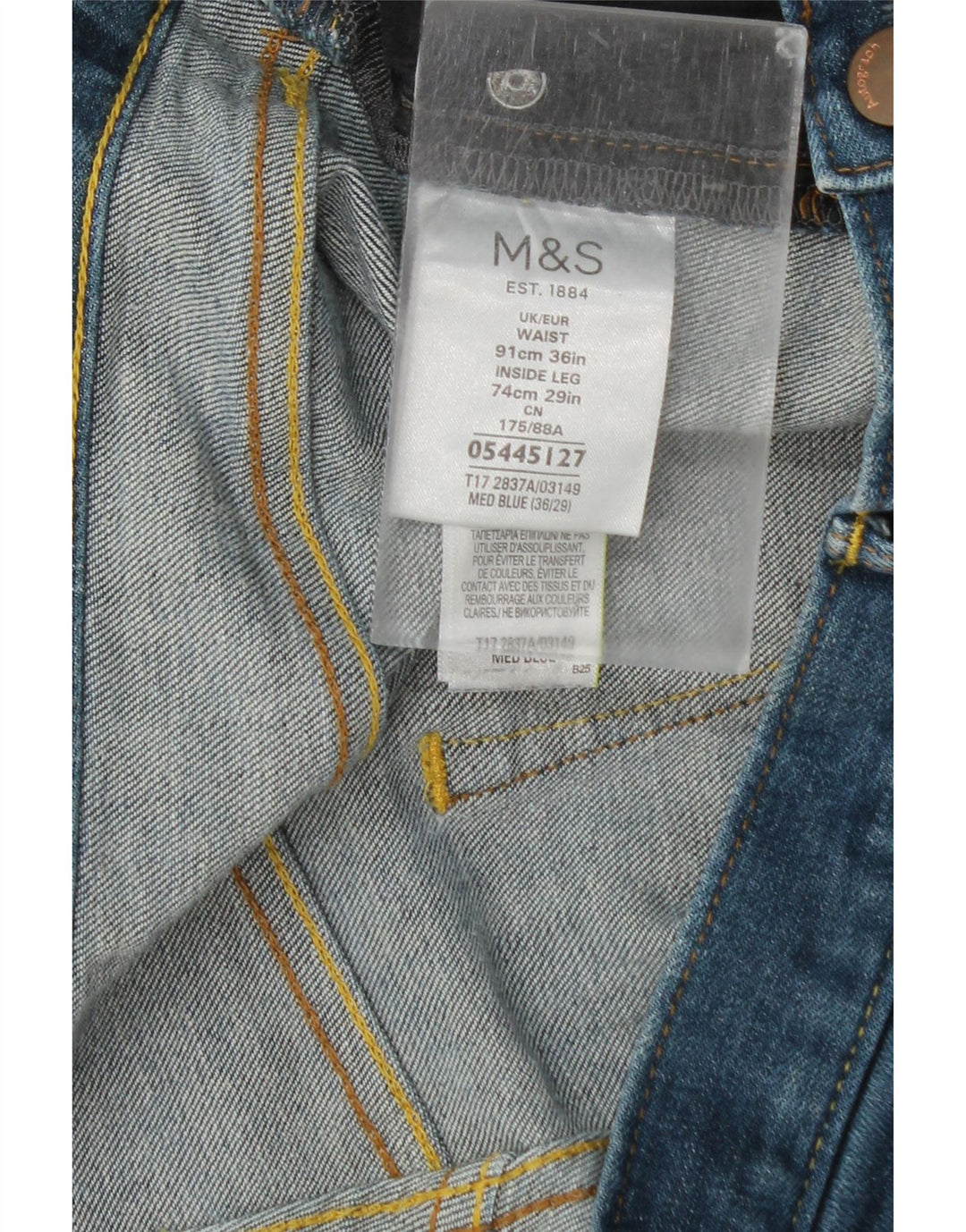 Marks & Spencer Jean droit autographe homme W36 L27 coton bleu